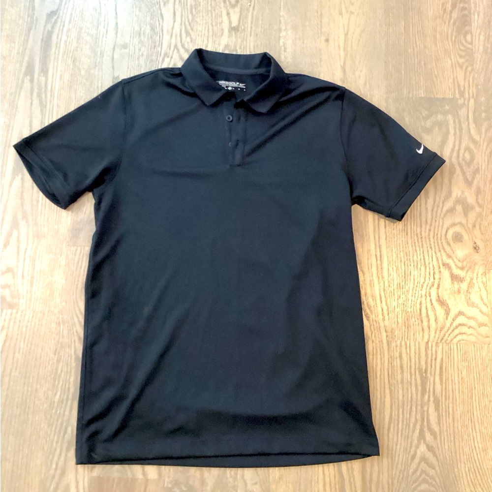 Nike Dri-Fit Black Golf Shirt Medium